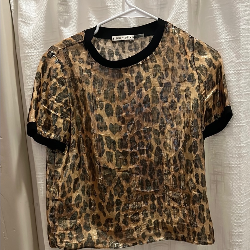Alice + Olivia Leopard Print Top
